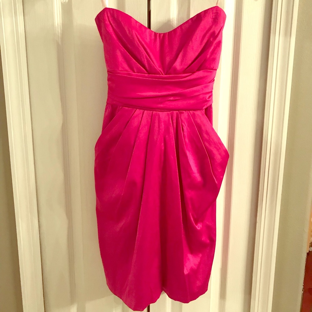 Hot pink A’gaci cocktail dress, Medium, fits Small